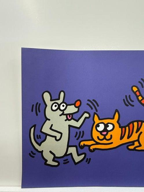 Keith Haring (1958-1990) - Dancing Dogs & Cats, Antiek en Kunst, Kunst | Tekeningen en Fotografie