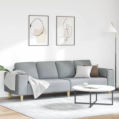 vidaXL Bankstel Lichtgrijs Stof, Huis en Inrichting, Zetels | Zetels, Nieuw, Verzenden