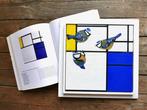 Jos Verheugen - Free after Mondrian, with Blue Tits (M1035), Antiek en Kunst, Kunst | Schilderijen | Modern