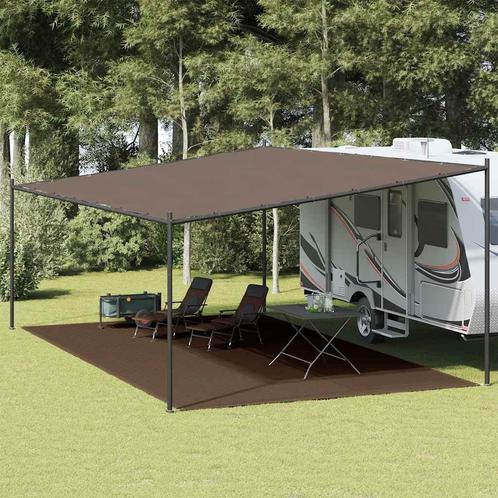 vidaXL Tenttapijt 400x800 cm HDPE bruin, Caravans en Kamperen, Tentaccessoires, Nieuw, Verzenden
