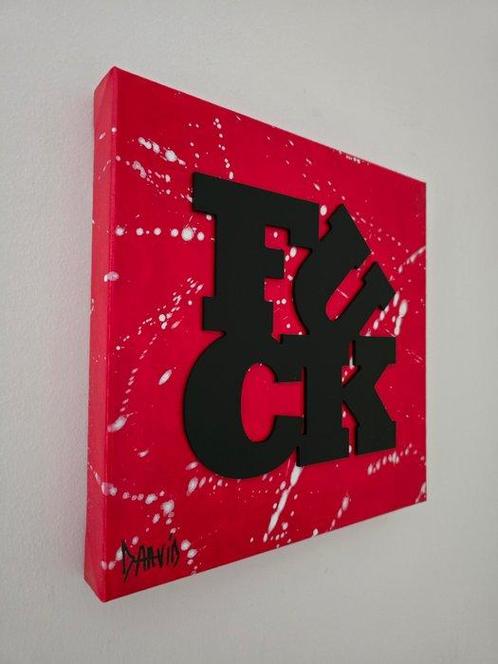 Daavid - NO RESERVE PRICE FUCK ROUGE ET NOIR, Antiek en Kunst, Kunst | Schilderijen | Modern
