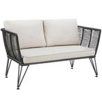 tectake Tuin-loungebank Sundo in rope-design van wicker - an, Tuin en Terras, Tuinsets en Loungesets, Verzenden, Nieuw