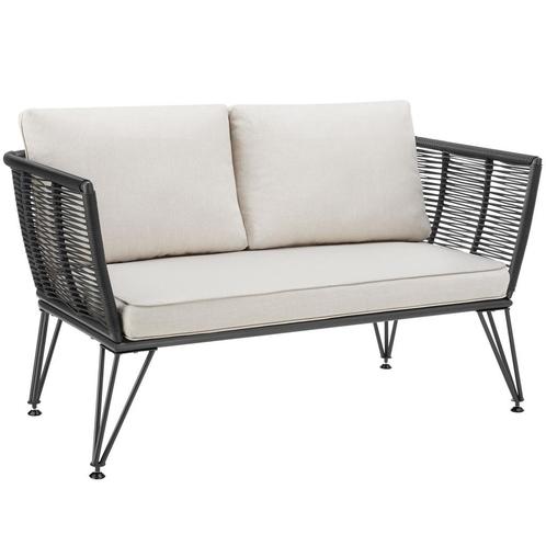 tectake Tuin-loungebank Sundo in rope-design van wicker - an, Tuin en Terras, Tuinsets en Loungesets, Verzenden