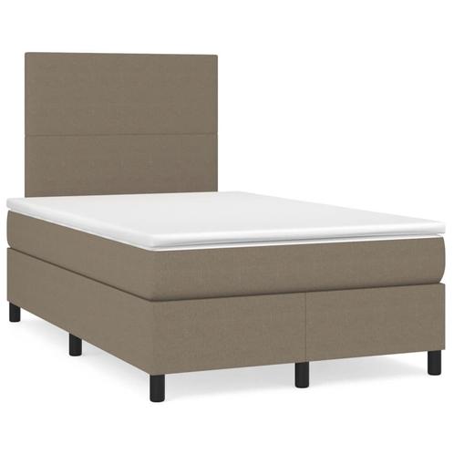 vidaXL Sommier à lattes de lit avec matelas taupe, Maison & Meubles, Chambre à coucher | Lits, Neuf, Envoi