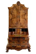 Armoire de bureau - ronce de noyer et de chêne, Antiek en Kunst