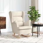 vidaXL Schommelstoel 74x90x102 cm linnen wit, Huis en Inrichting, Verzenden, Nieuw