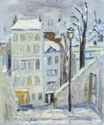 Lyne Seybel (1919-2009) - Montmartre, neige au panorama