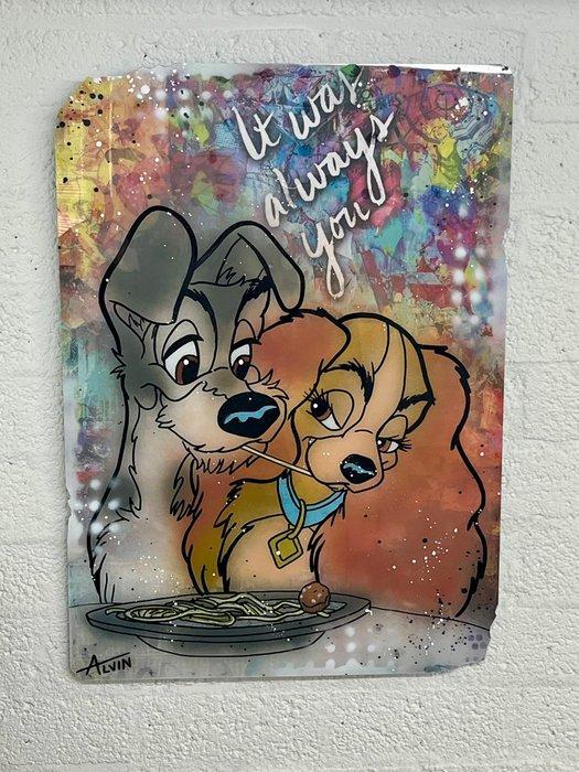 Alvin Silvrants - Lady and the Tramp “it was always you” -, Antiek en Kunst, Kunst | Schilderijen | Modern