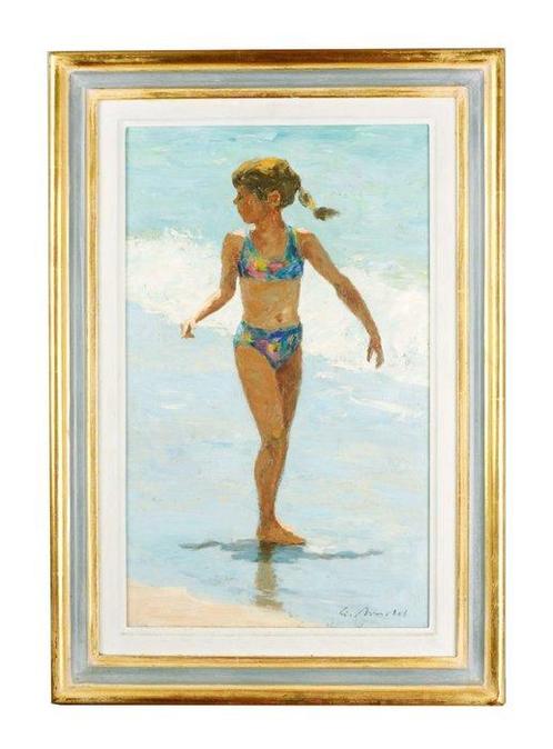 Gerhard Arnold (1938) - Kind am Strand, Antiek en Kunst, Kunst | Schilderijen | Modern