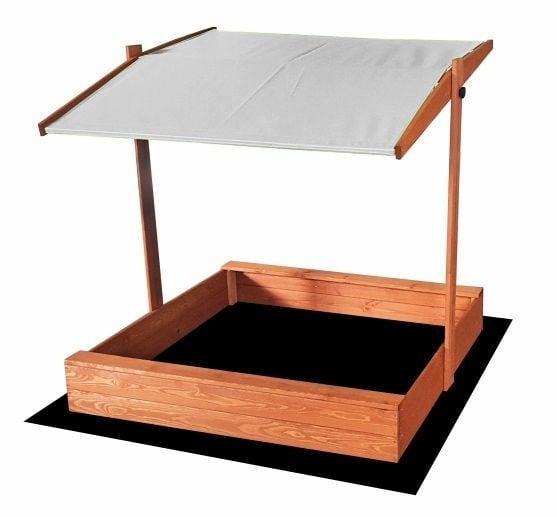 Speelgoed Zandbak Hout | 120cm | Grijze Zonneluifel | Laa..., Jardin & Terrasse, Bacs à fleurs & Jardinières, Enlèvement ou Envoi