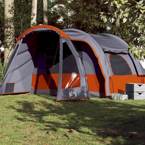 vidaXL Kampeertent 6-persoons waterdicht grijs, Caravans en Kamperen, Tenten, Nieuw, Verzenden
