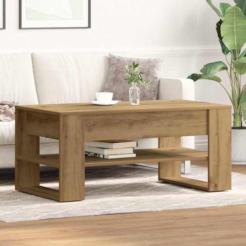 vidaXL Salontafel artisanaal eikenkleurig 102 x 55 x 45 cm, Huis en Inrichting, Tafels | Salontafels, Nieuw, Verzenden