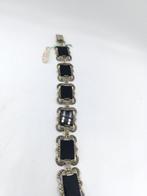 Zonder minimumprijs - Armband Zilver, Natuurlijke onyx Onyx, Handtassen en Accessoires, Armbanden, Nieuw