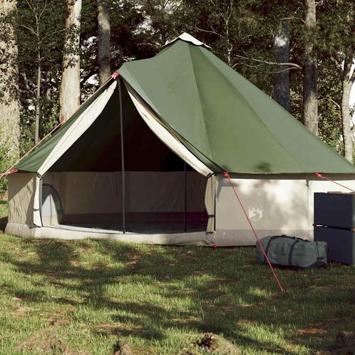 vidaXL Tipitent 6-persoons waterdicht groen, Caravans en Kamperen, Tenten, Nieuw, Verzenden