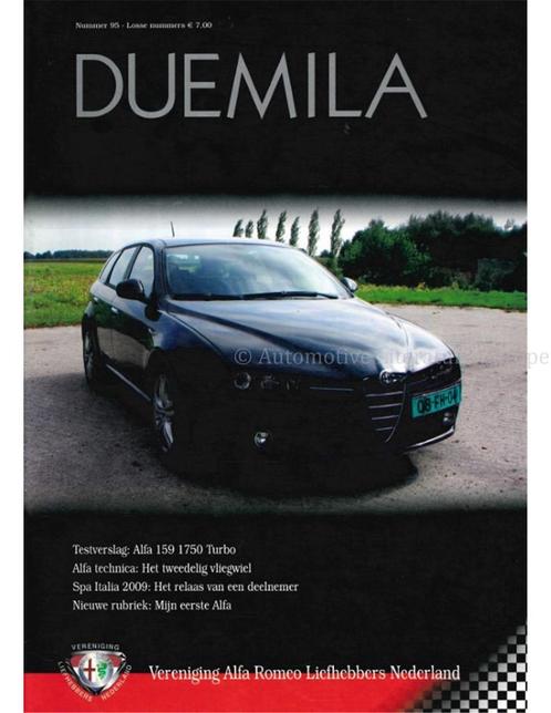 2009 ALFA ROMEO CLUB DUEMILA MAGAZINE 95 NEDERLANDS, Livres, Autos | Brochures & Magazines