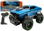 RC auto off-road blauw met verhoogde vering 2,4 GHz zender, Kinderen en Baby's, Ophalen of Verzenden, Nieuw