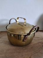 Pan - Koper, Messing - Antieke kookpan en deksel