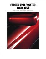 1992 BMW 8 SERIE KLEUREN EN BEKLEDING BROCHURE, Nieuw, Ophalen of Verzenden
