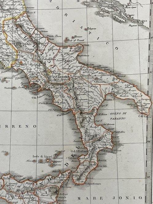 Italie - Italie 1834 - avant son unification - avec la, Boeken, Atlassen en Landkaarten