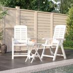 vidaXL 3-delige Tuinset polypropeen wit, Tuin en Terras, Tuinsets en Loungesets, Verzenden, Nieuw, Tuinset