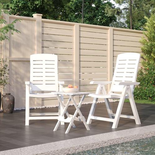 vidaXL 3-delige Tuinset polypropeen wit, Tuin en Terras, Tuinsets en Loungesets, Tuinset, Nieuw, Verzenden