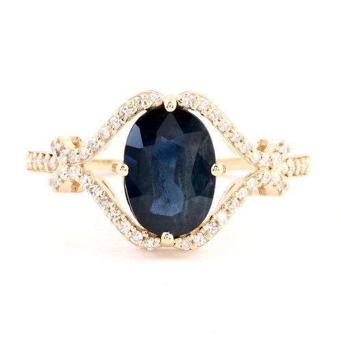 Zonder Minimumprijs - Ring - 14 karaat Geel goud -  1.88ct., Handtassen en Accessoires, Ringen