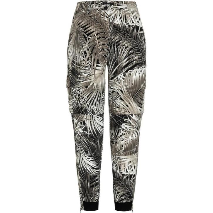 Cambio • cargo broek Jules blad print • 36, Kleding | Dames, Broeken en Pantalons, Groen, Nieuw, Maat 36 (S), Verzenden