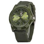 Fako® - Horloge - Army - Groen, Handtassen en Accessoires, Nieuw, Verzenden