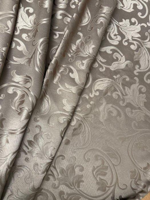 Kostbare zijden stof uit San Leucio, pastelbruin, verrijkt, Antiek en Kunst, Antiek | Tapijten, Tafelkleden en Textiel