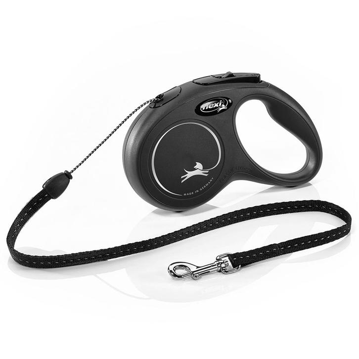Flexi classic touw 5meter zwart M, Dieren en Toebehoren, Hondenhalsbanden en Penningen, Nieuw