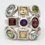 Bague de cocktail en argent 925/1000. - Bague - Topaze,