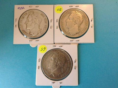 België. Leopold I. 5 Francs 1847-48-49, Postzegels en Munten, Munten | Nederland