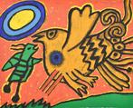 Corneille (1922-2010) - L’oiseau et Insect Orange, Antiquités & Art