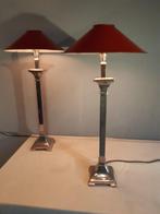 Lampe de table (2) - nickel - Capuchons en métal