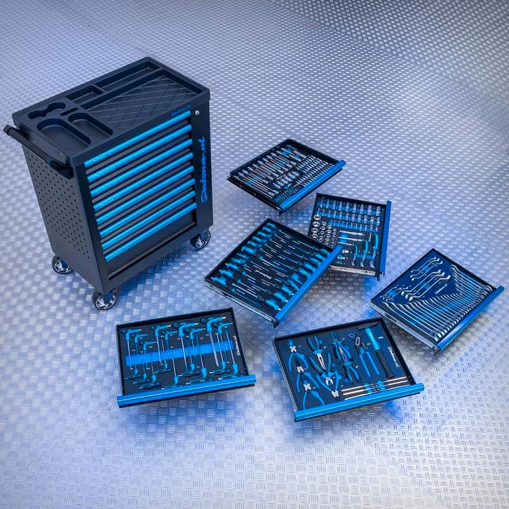 Datona Gevulde gereedschapswagen 8 lades – 6 lades gevuld -, Doe-het-zelf en Bouw, Gereedschapskisten, Ophalen of Verzenden