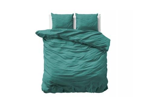 PRIMAVIERA DELUXE Uni Satijn Donker Groen - 240 x 200/260, Maison & Meubles, Chambre à coucher | Linge de lit