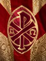Oude gotische chasuble - Borduurwerk - Orfroi - Gallon moiré, Antiek en Kunst