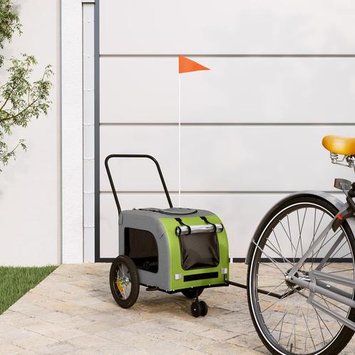 vidaXL Groene Hondwagen Polyester, Staal 124 x 53 x 53 cm, Dieren en Toebehoren, Overige Dieren-accessoires, Nieuw, Verzenden