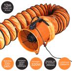 MAXBLAST Professionele Ventilator 320 W 250 Ø + 12 m slang, Verzenden