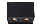 Lucide BOX - Plafondspot 2xGU10 Zwart Kantelbaar, Huis en Inrichting, Verzenden, Nieuw, Trendy verlichting
