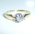 Ring - 14 karaat Witgoud, Geel goud - 0.16ct. tw. Diamant, Handtassen en Accessoires, Ringen, Nieuw