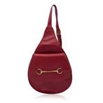 Gucci - Vintage Red Leather Horsebit Sling Shoulder Bag -
