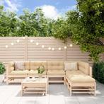 vidaXL 7-delige Loungeset met kussens massief teak, Tuin en Terras, Verzenden, Nieuw, Loungeset