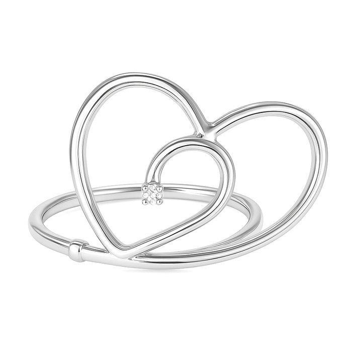 Ring - 18 karaat Witgoud - 0.01ct. tw. Diamant (Natuurlijk), Handtassen en Accessoires, Ringen