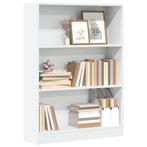 vidaXL Boekenkast 80x24x109 cm bewerkt hout wit, Verzenden, Nieuw