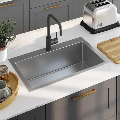 vidaXL Gootsteen handgemaakt roestvrij staal, Huis en Inrichting, Keuken | Keukenelementen, Nieuw, Verzenden