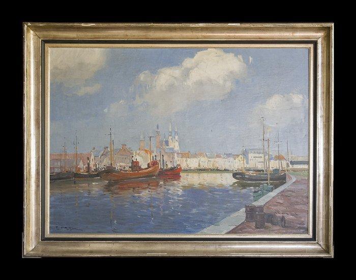 Paul Mathieu (1872-1932) - Bateaux au port, Antiek en Kunst, Kunst | Schilderijen | Klassiek