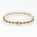 Armband - 14 karaat Geel goud Robijn - Diamant, Nieuw