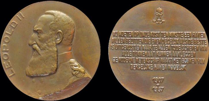 1885-1964 Belgium Rotsaert Octaaf copper medaille bust of..., Postzegels en Munten, Penningen en Medailles, Verzenden