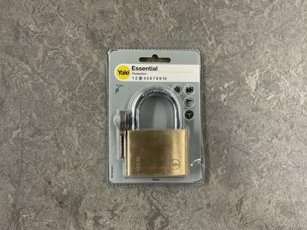 Veiling - 6x Yale hangslot 70mm messing YE1/70/137/1, Diensten en Vakmensen, Reparatie en Onderhoud | Sloten